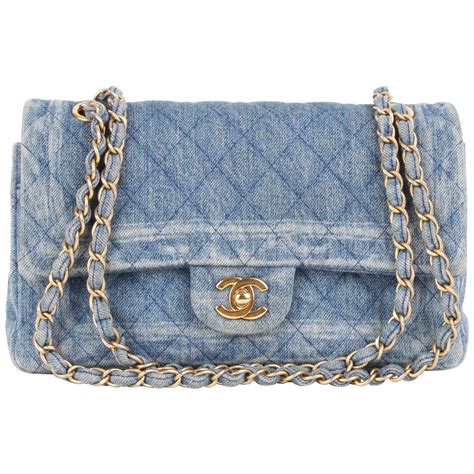 chanel denim bag green|Chanel denim bag for sale.